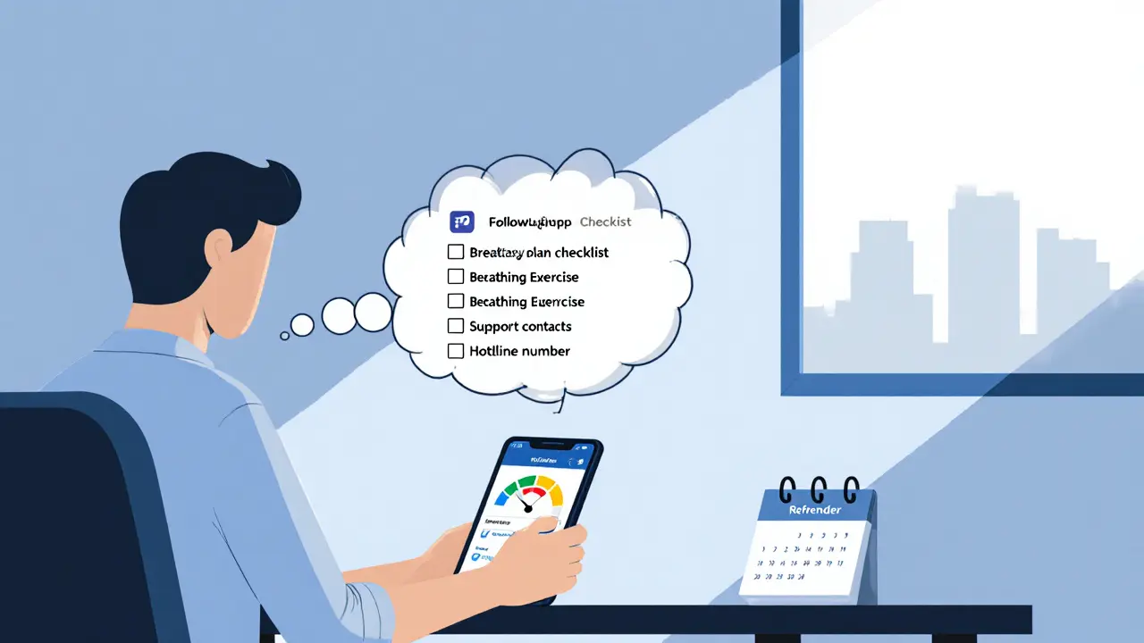 Klient používá mobilní aplikaci FollowUpApp a má krizový plán připravený.