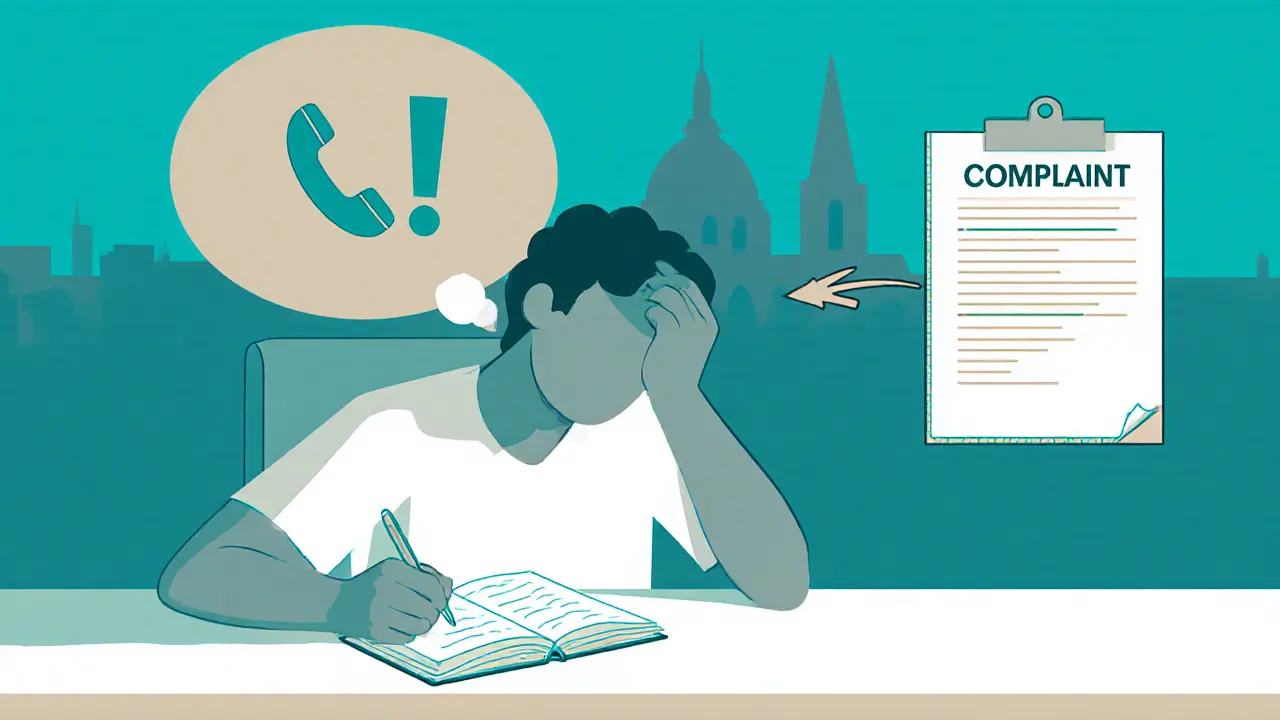 Klient zaznamenává problém a podává stížnost u České komory psychologů.