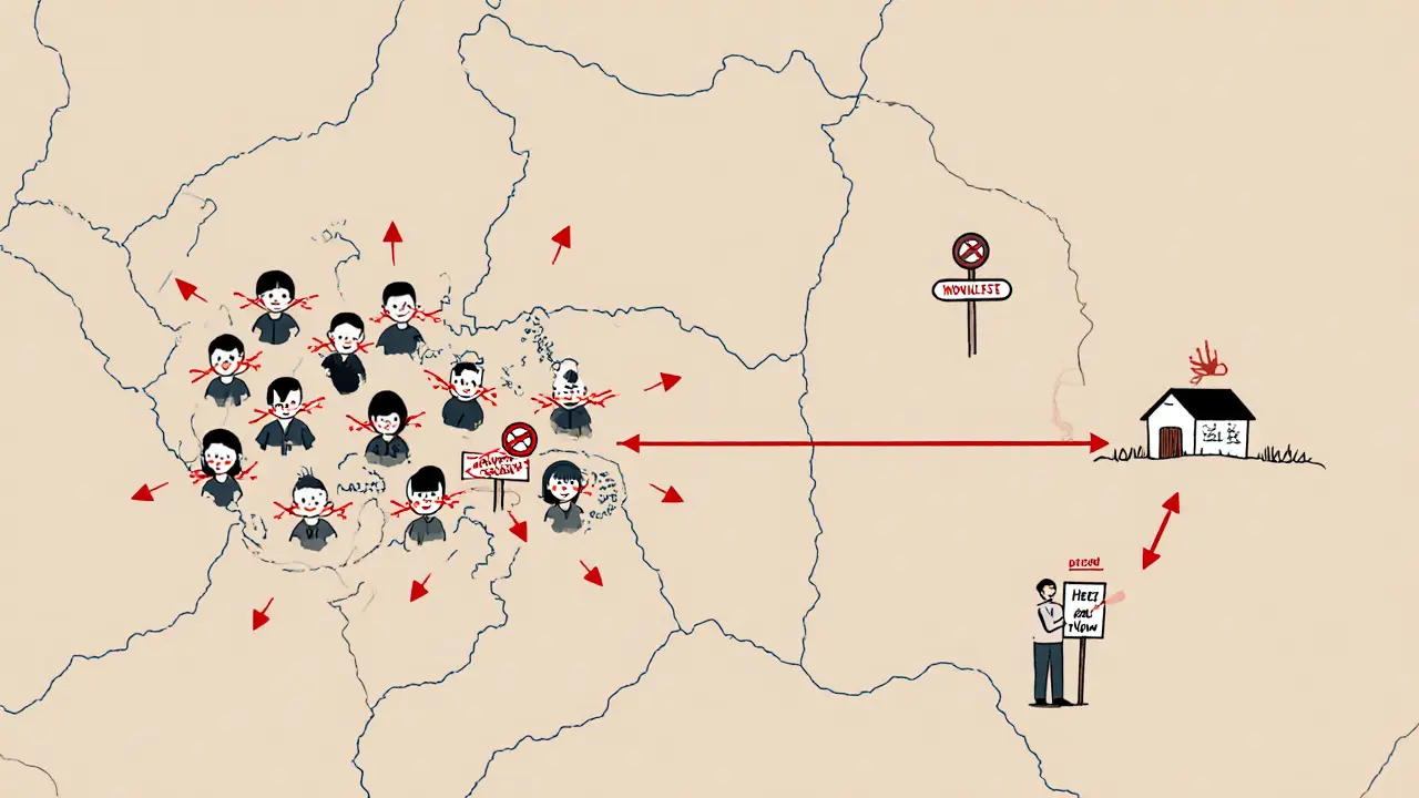 Mapa Česka s rozdílem v dostupnosti psychoterapeutů mezi Prahou a venkovem.