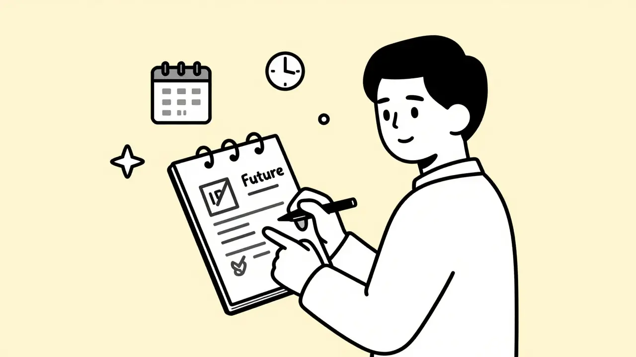 Klient s plánem na budoucnost po IPT terapii.