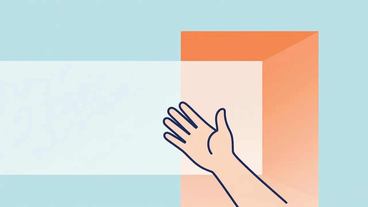 Stylizované ruce, které se snaží spojit přes zeď izolace.